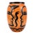 Kosta Boda Caramba “Adam & Eve” Snake Motif Orange Art Glass Vase by Ulrica Hydman‑Vallien, Large For Sale