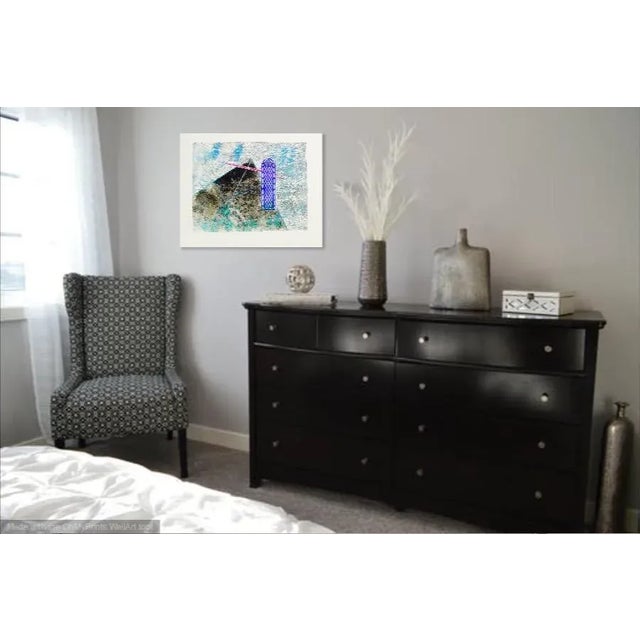 Original, unique mono print painting on fine art paper. Created in an atelier in Santa Monica, California. A monoprint is...
