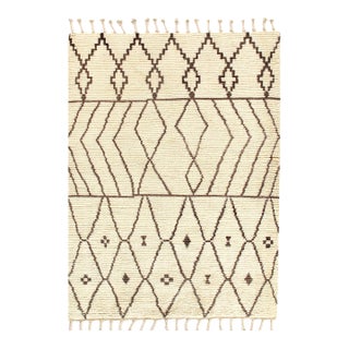 Pasargad DC Ivory Fine Hand Knotted Moroccon Rug For Sale