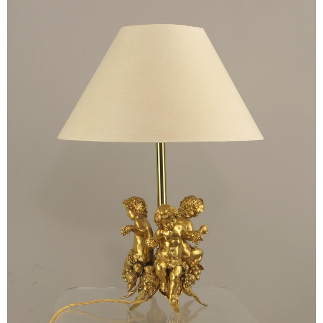 Bronze Bacchus Putti Table Lamp, 1900s For Sale - Image 11 of 14