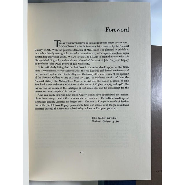 1960s Illustrated Quarto Volume Set, Jules David Prown's John Singleton Copley in America. 1738-1774 and in England 1774-1815 - 2 Books For Sale - Image 4 of 10