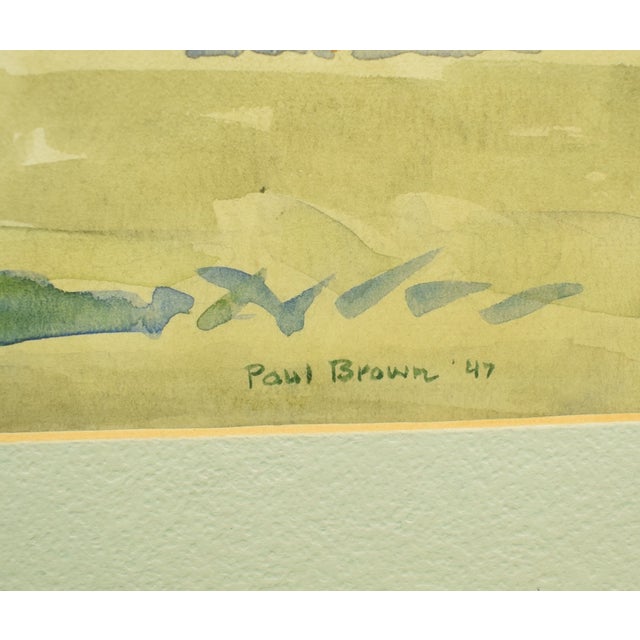 Paul Desmond Brown Huntsman W/ Hounds C1947 Watercolor For Sale - Image 4 of 8