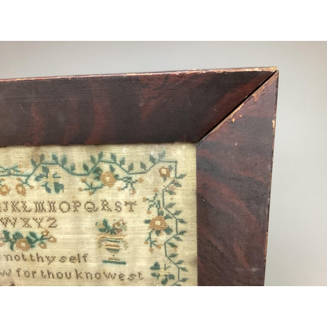 19th Century Needlework Sampler Dated 1839 Signed Susanna Rolfe in Period Frame For Sale - Image 9 of 9