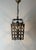 European Hollywood Regency Patinated Brass Openwork Lantern Pendant Light, 1970s For Sale - Image 4 of 17