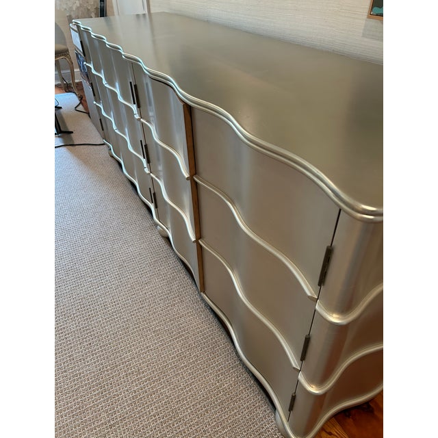Julian Chichester Regency Silverleaf Long Wave Sideboard For Sale - Image 9 of 14