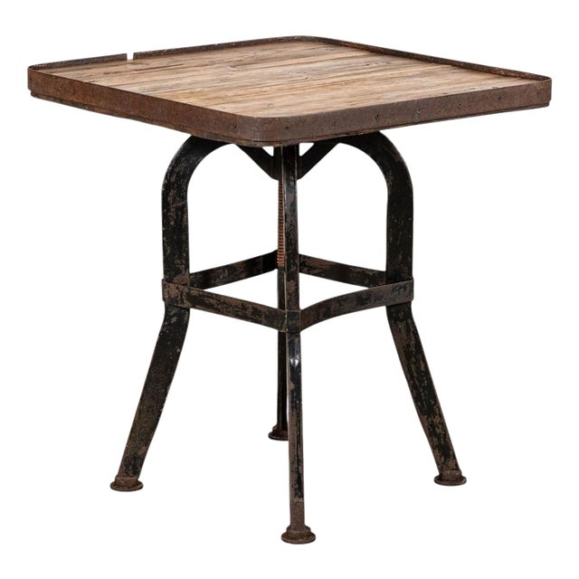 19th Century English Iron and Pine Artist Sculpture Stand, 1890 For Sale