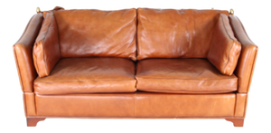 Knole Leather Sofa, 1980s