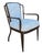 McGuire Furniture Co Indoor Outdoor Side Dining Chair. freshly upholstered in Perennial blue & white cheetah fabric . 1 of...
