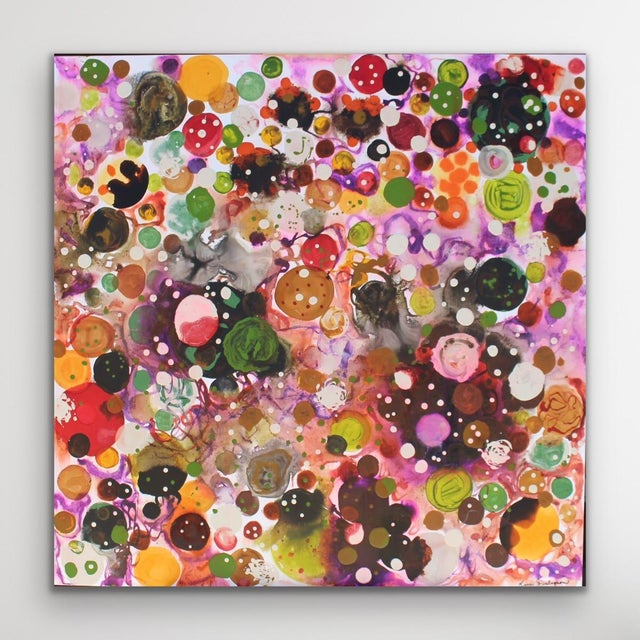 Stay for a While, Original Abstract Painting by Lisa Finlayson For Sale - Image 10 of 11