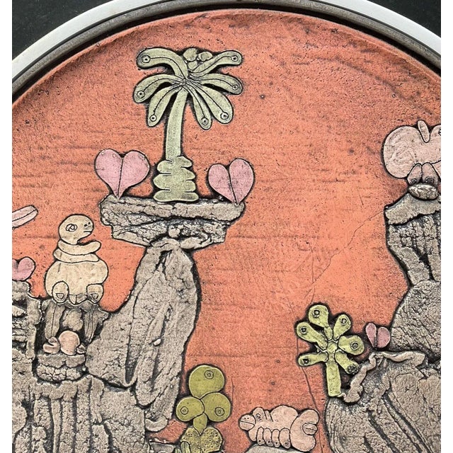 1975 Jack Sures 'Rain Off the Mountain' Earthenware Clay Plaque - Canada Master For Sale - Image 9 of 13