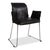 Modern Mexico Chairs in Black Leather and Chrome from KFF For Sale - Image 3 of 16