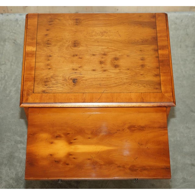 Sublime vintage Burr Yew wood Bachelors chest with butlers serving tray. A truly stunning and well made piece, this is a...
