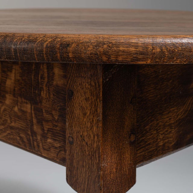 1970s French Chestnut Brown Neo-Renaissance Oak Table in Original Patina For Sale - Image 11 of 15