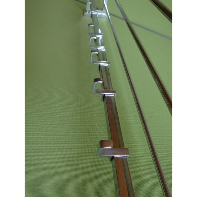 Art Deco Wall Coat Rack in Chrome Steel, 1930s, in Very Good conditions. Designed 1920 to 1949