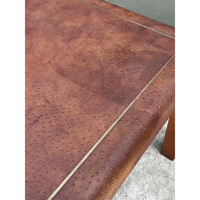Mid-Century Modern Vintage Karl Springer Ostrich Game Table For Sale - Image 3 of 16