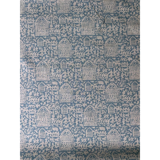 11 Yards Linen Fabric By Amy Karyn BLOCK PRINT | PRADESH Turquoise 100% LINEN - 52” W 8” V 8 ½” H 11 Yards Linen Fabric By...