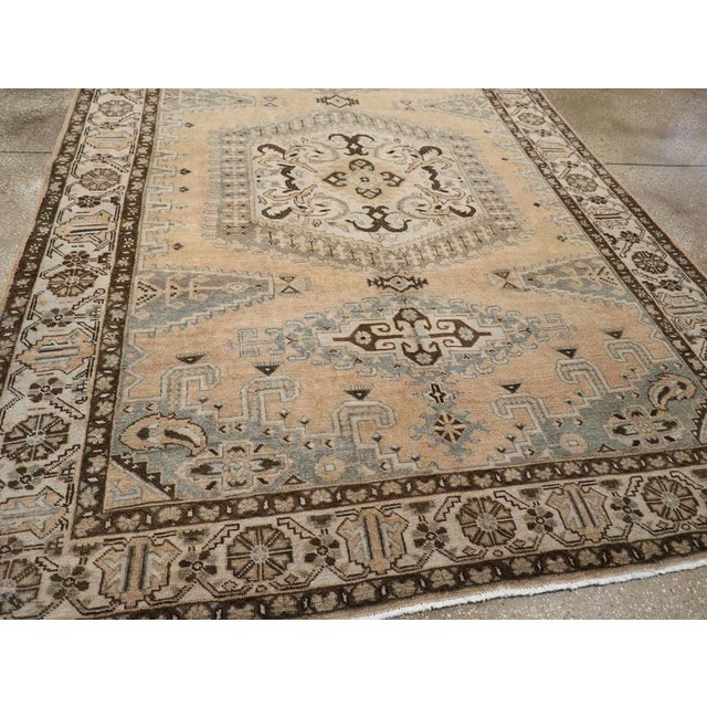 Mid-20th Century Persian Veece Accent Carpet For Sale In New York - Image 6 of 8