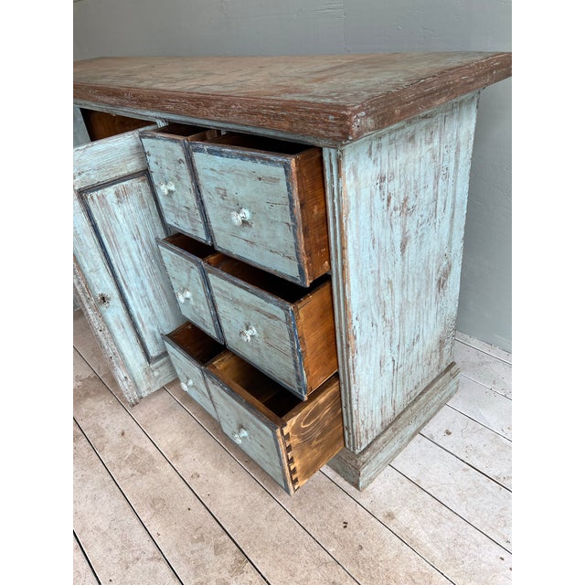 Italian Painted Multi Drawer, Sideboard Credenza For Sale - Image 9 of 11