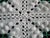 1970s Handmade Crochet Bedspread Rose Splendor or Rose Pineapple Granny Square With Fringe White Green Pink For Sale - Image 10 of 12