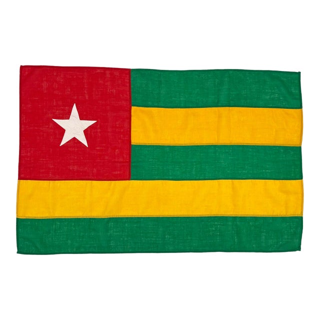 Vintage Wool Sewn Flag of Togo For Sale