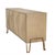 Dresser in washed oak veneer and brushed brass finish. Its metal structure and triangular door silhouettes are inspired by...