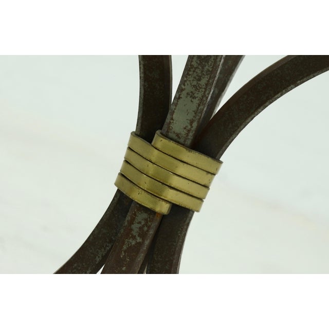 Coffee Table in Brass and Forged Iron by Manfred Bredohl, 1970s For Sale - Image 4 of 10