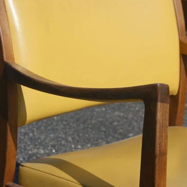 Goldenrod Vintage Walnut Johnson Furniture Dining Chair For Sale - Image 8 of 11