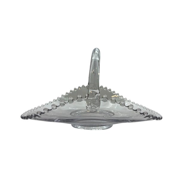 Mid 20th Century Imperial Glass Candlewick Basket For Sale - Image 4 of 15