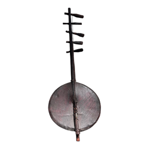 Antique African Folk Art Adungu 5 String Gourd Harp From Kenya - Rare
