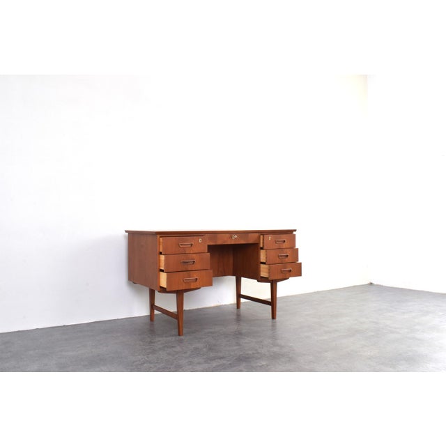 Mid-Century Modern Danish Executive Desk in Teak, 1960s For Sale - Image 13 of 18