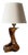 Brutalist Olive Wood Table Lamp, France, 1960s For Sale