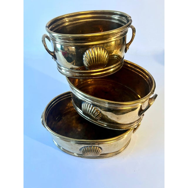 Nesting Brass Boxes with Clam Shell Details - Set of 3 For Sale - Image 10 of 10