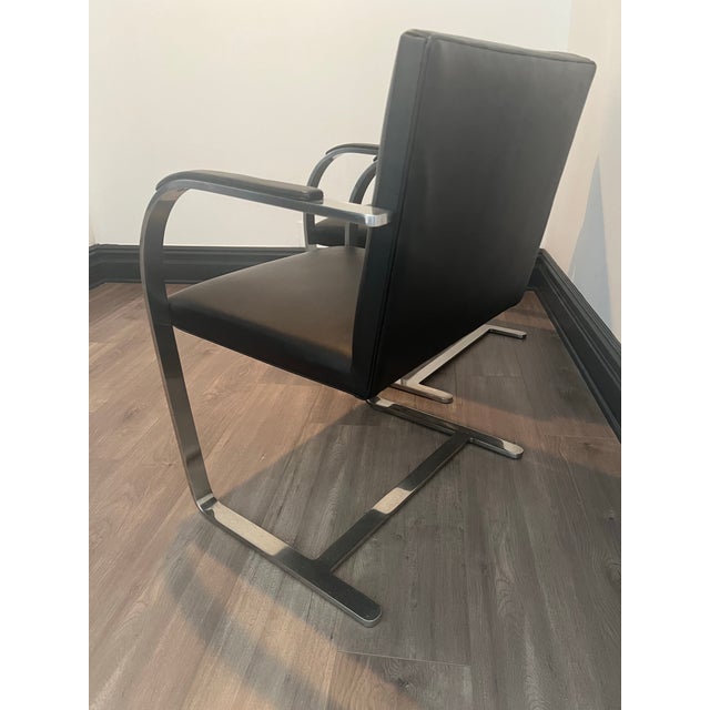 Contemporary 1960s Vintage Black Brno Style Chairs - a Pair For Sale - Image 3 of 5