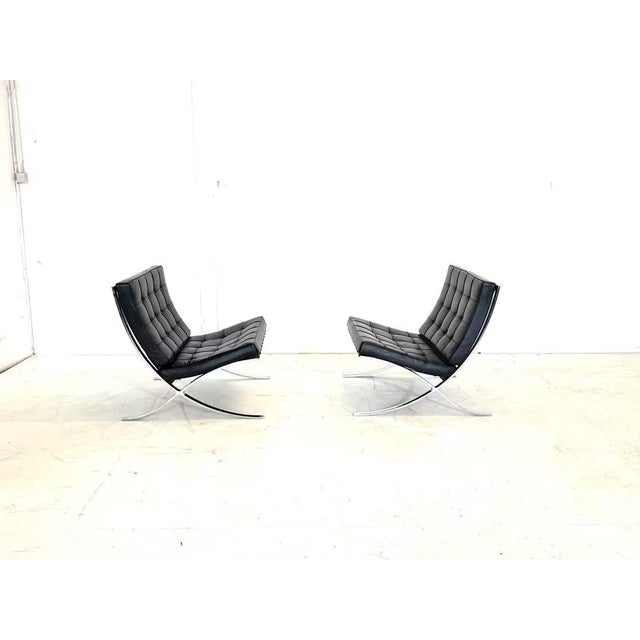 Manufacturer: Knoll International Designer: Mies van der Rohe Model: 2x Barcelona Chair Upholstery: Nappa leather Color:...