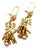 Gold Earrings with Pendant Reliefs, Set of 2 For Sale