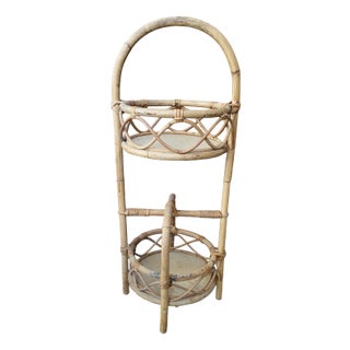 Serving / Portable Rattan Bar, 1960s For Sale