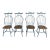 Set of 4 Bow Back High Comb Back Windsor Side Chairs For Sale