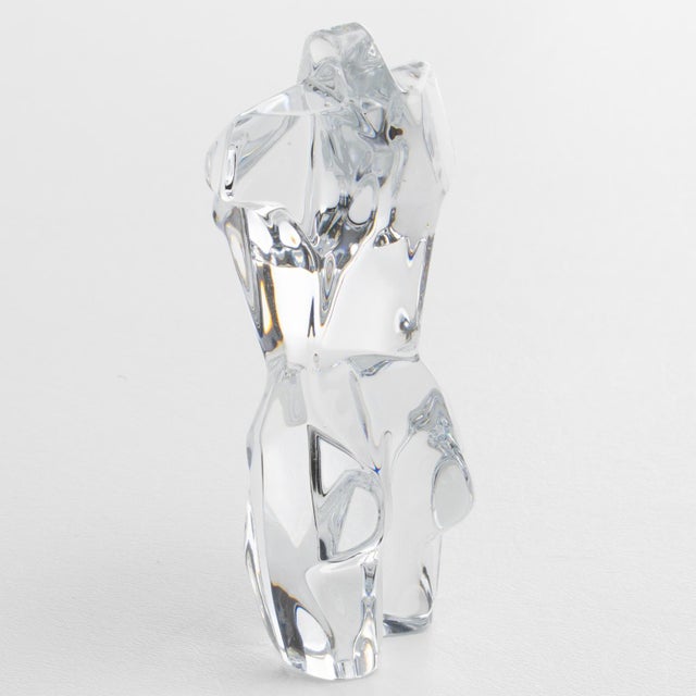 Daum Pedro Ramirez Vasquez for Daum Crystal Athena Cubist Torso Female Sculpture For Sale - Image 4 of 11