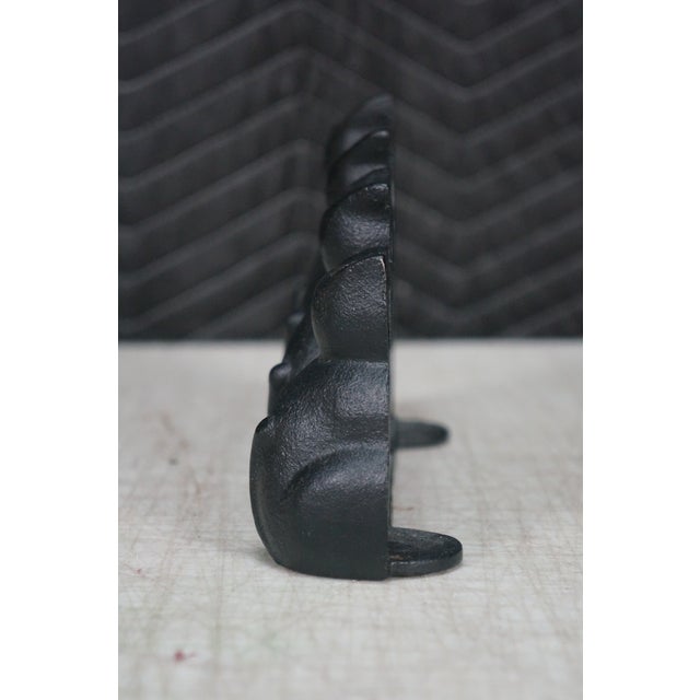 Vintage Cast Iron Four Black Cats Silhouette Doorstop Paperweight 10" For Sale - Image 4 of 10