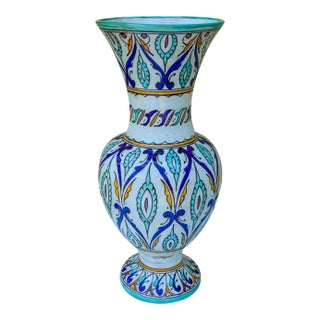 Moorish-Patterned Ceramic Vase For Sale