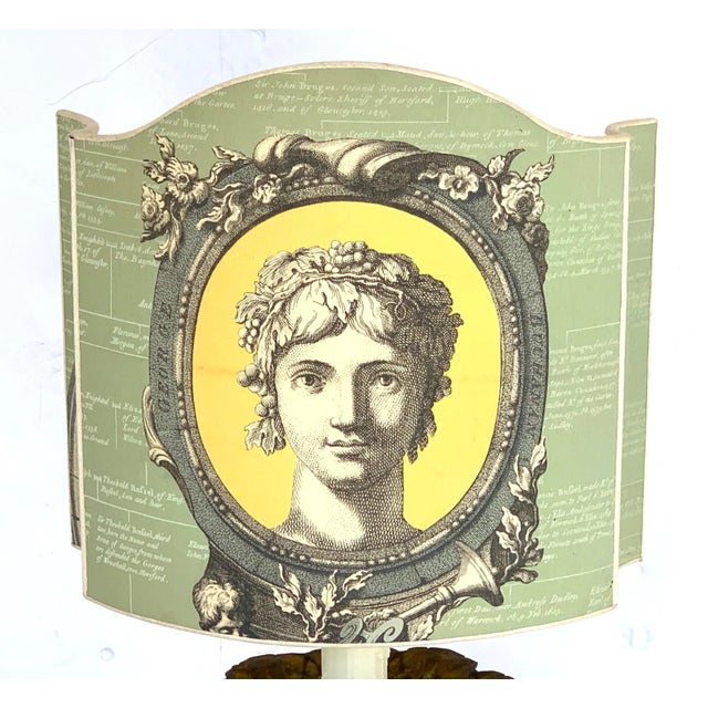 19th Century 19th Century Italian Bronze Altar Candlestick, Custom Shade, Now Electrified For Sale - Image 5 of 11