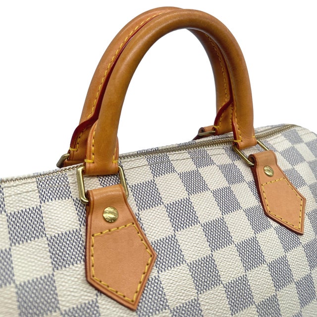 Louis Vuitton Damier Azur Speedy 30 Top Handle Bag, France 2010. For Sale - Image 9 of 13