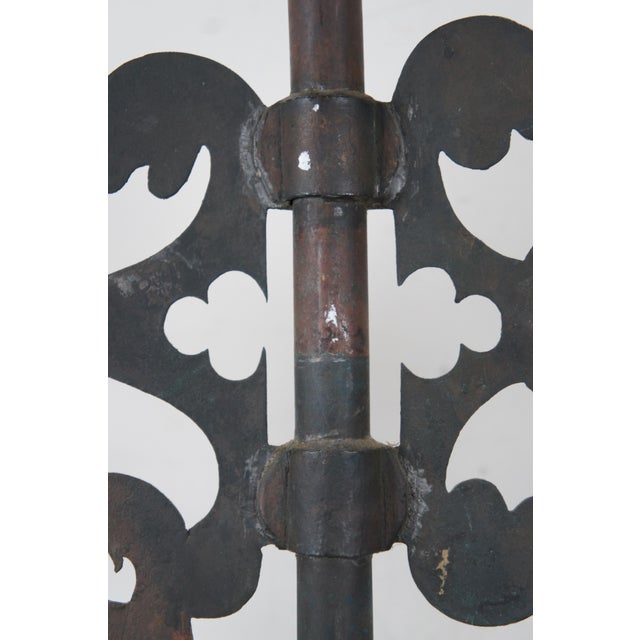 Black Antique English Architectural Wrought Iron Lion Coat of Arms For Sale - Image 8 of 13