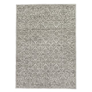 Sens Hand knotted Wool/Viscose Ivory/Gray Rug-8'x10'" For Sale