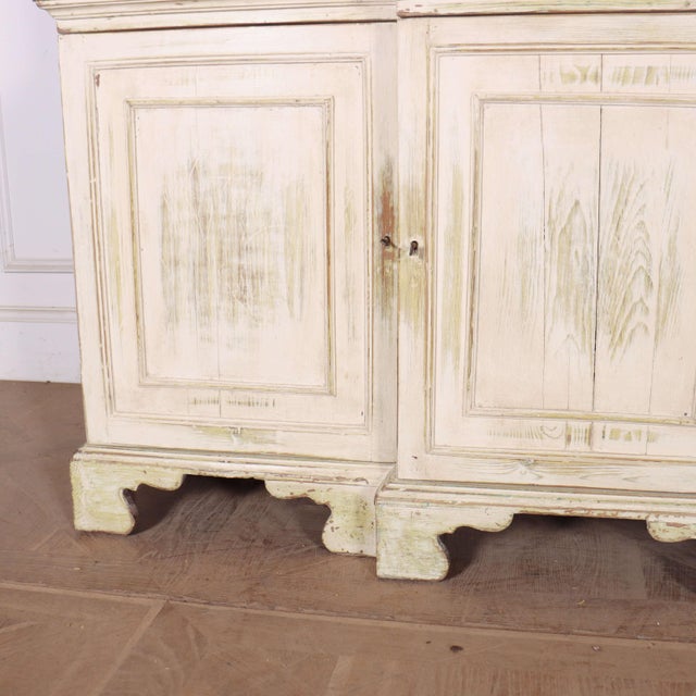 18th Century English Painted Breakfront Bookcase For Sale - Image 9 of 11