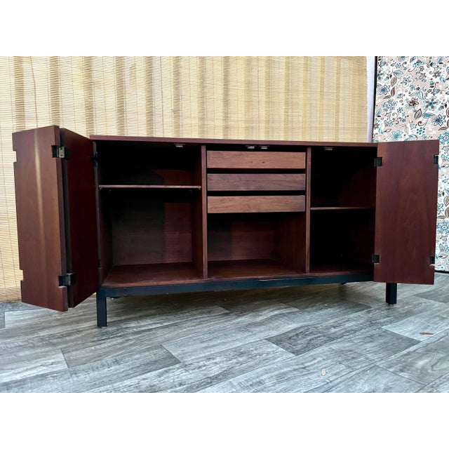Wood Mid Century Sideboard Credenza by Milo Baughman for Directional. Circa 1960s For Sale - Image 7 of 12