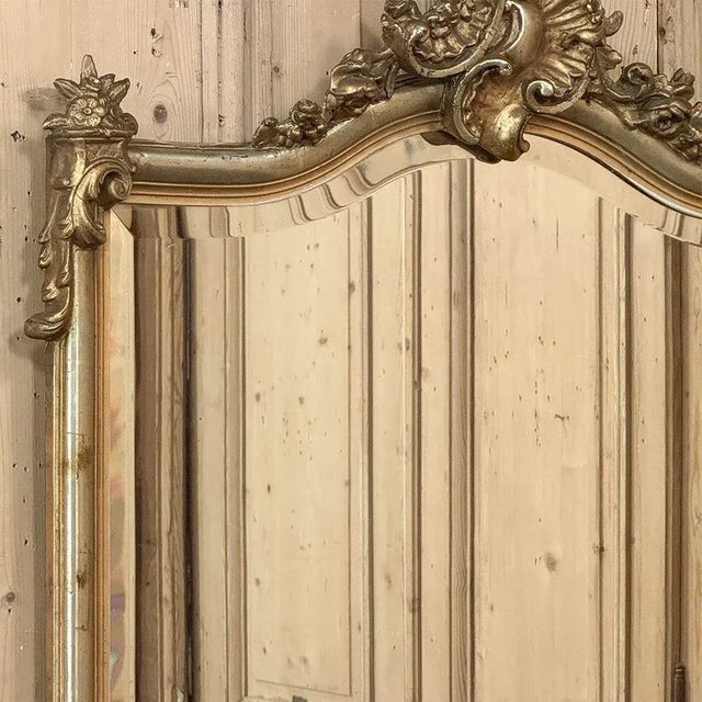Antique French Louis XV Giltwood Mirror For Sale In Dallas - Image 6 of 13