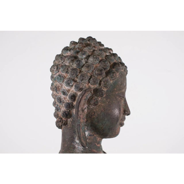 Môn Dvaravati Artist, Large Buddha, 1800s, Bronze For Sale - Image 5 of 15