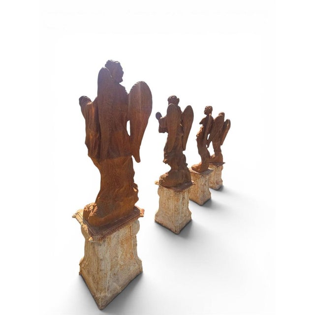 Gold Four Seasons Sculptures in Patinated Iron, 1970s, Set of 4 For Sale - Image 8 of 15