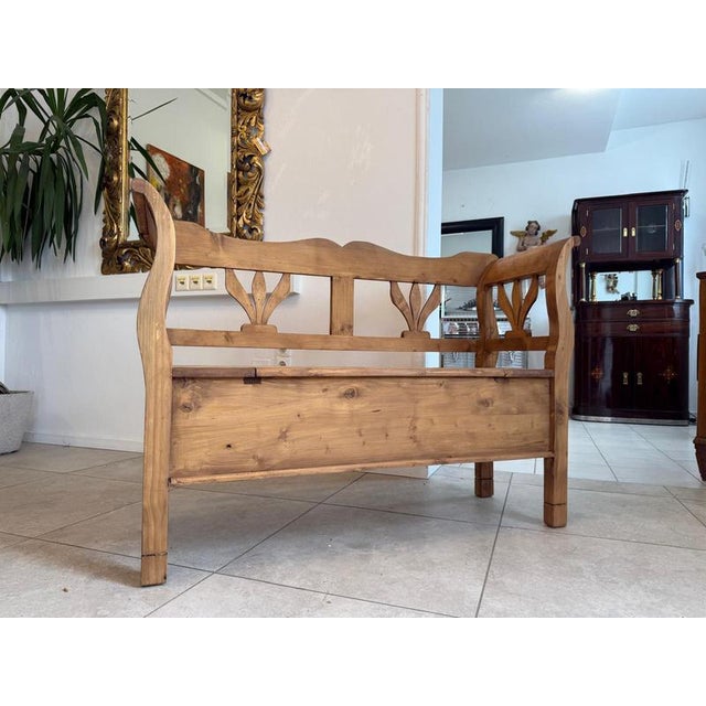 Farmhouse Kitchen Chest Bench in Softwood For Sale - Image 3 of 12